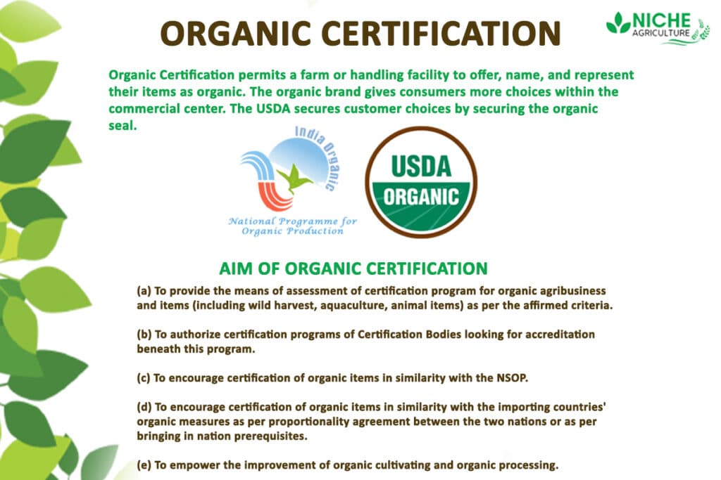 Organic Certification A means to get your organic products certified